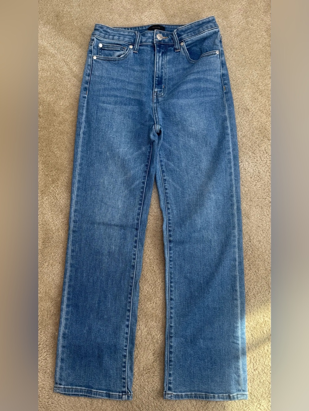 Quince Women's Sz 27/28 High Tise Straight-Leg Jeans in Medium Blue